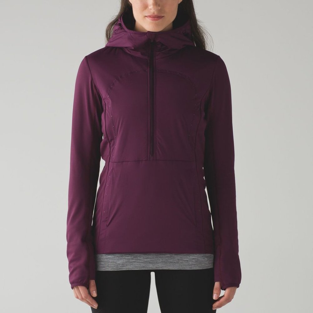 Lululemon half zip "Run for Cold" insulated pullover running jacket Size 6,
